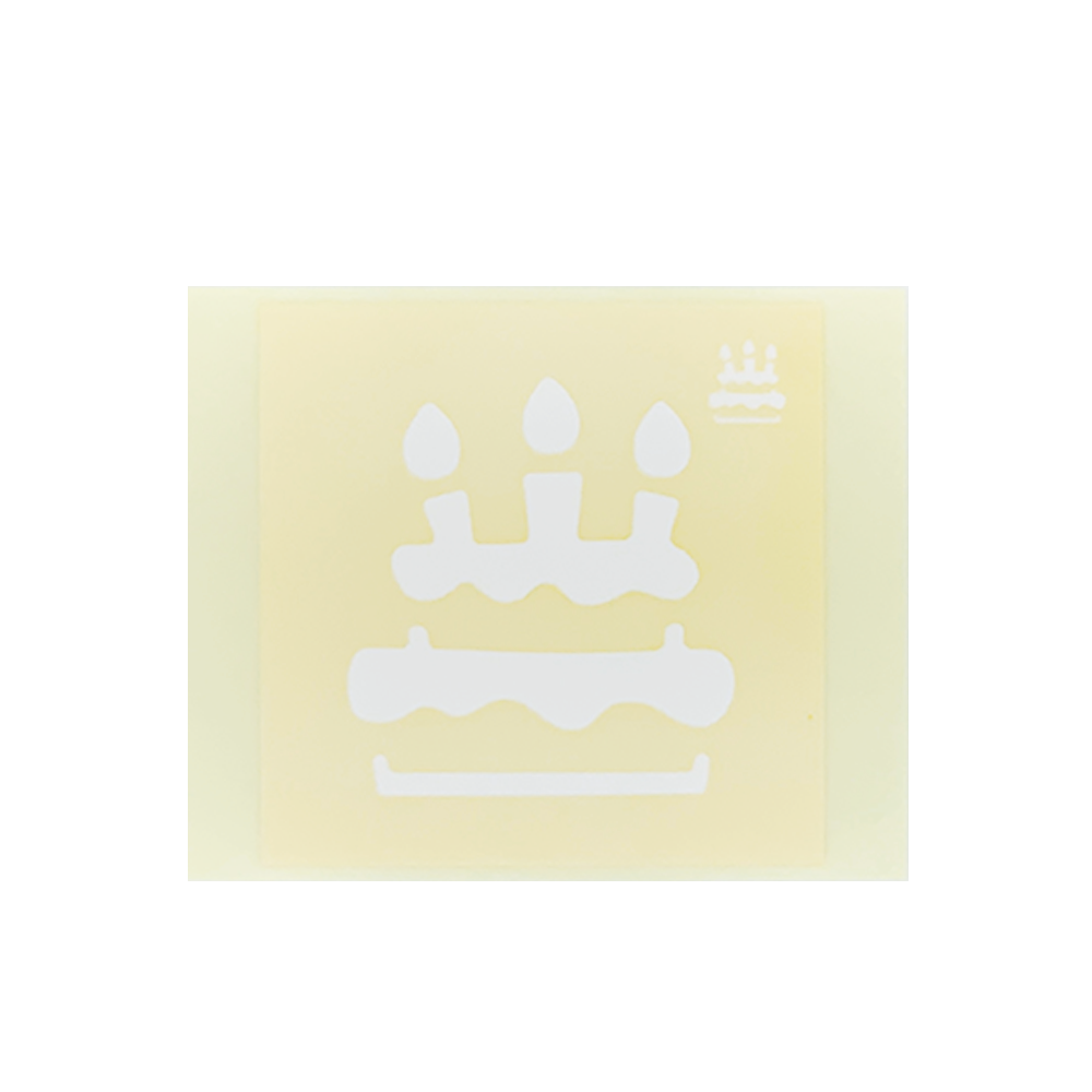 シールステンシル／バースデーケーキ（10枚）