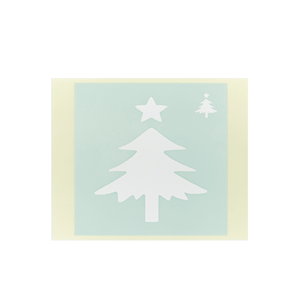 シールステンシル／クリスマスツリー（10枚）